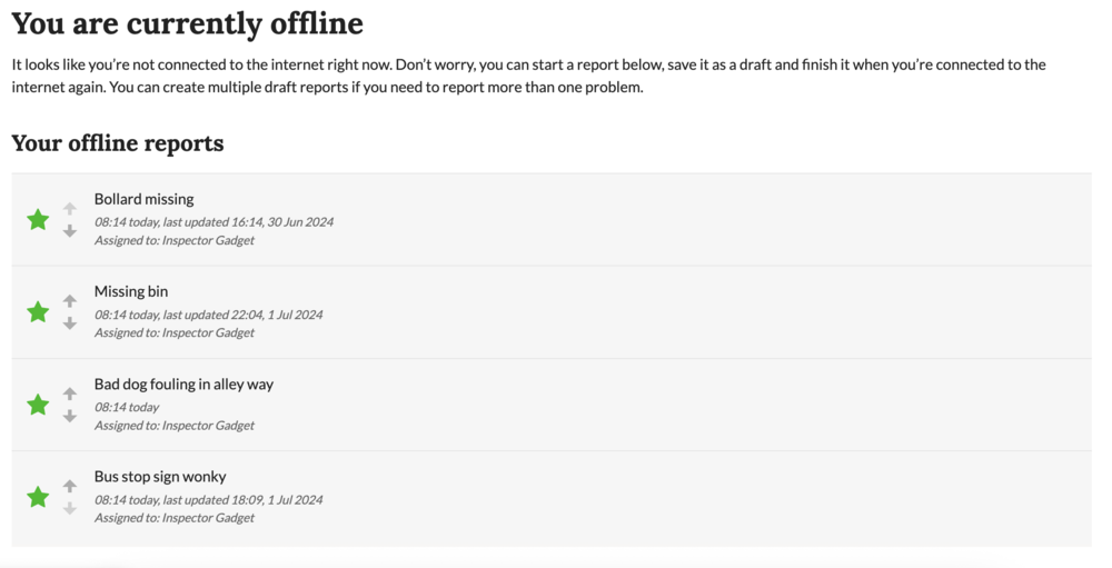 Shortlists can be accessed while offline
